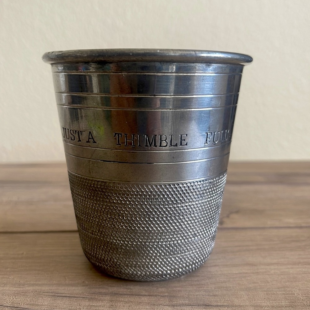 “Just a thimble full” cup by William Adams